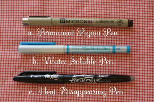Heat Erasable Pen for Fabric Marking/Embroidery Pattern Transfer sewing